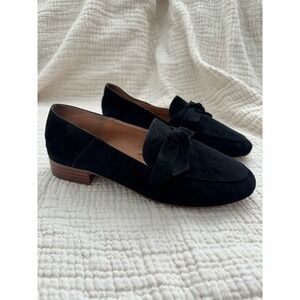 Franco Sarto Black Suede Loafer Size 8 Flat